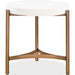 Modus Furniture Lyon Round White Concrete and Metal Side Table 655450406164 A8N122 Image 2
