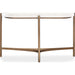 Modus Furniture Lyon Semi circular White Concrete and Metal Console Table 655450406195 A8N123 Image 1