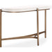 Modus Furniture Lyon Semi circular White Concrete and Metal Console Table 655450406195 A8N123 Main Image