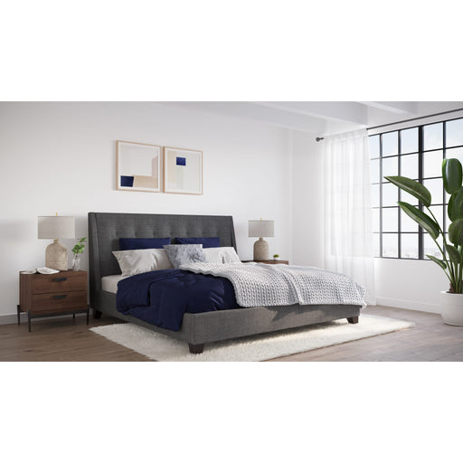 Modus Furniture Madera Upholstered Platform Bed in Dark Charcoal (2026)  JWHLJ  Image 1