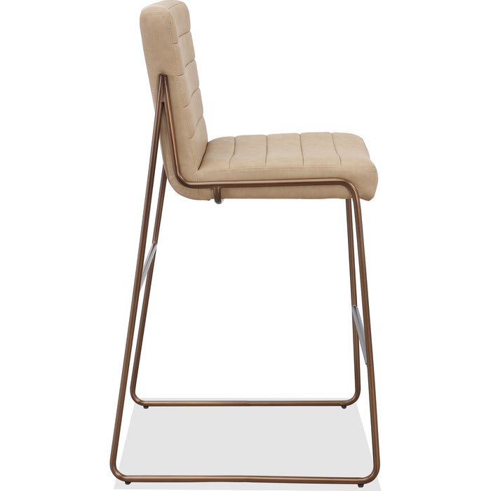 Modus Furniture Madison Metal Frame Bar Stool in Honey Synthetic Leather 655450458934 PWTA75APJ Image 2
