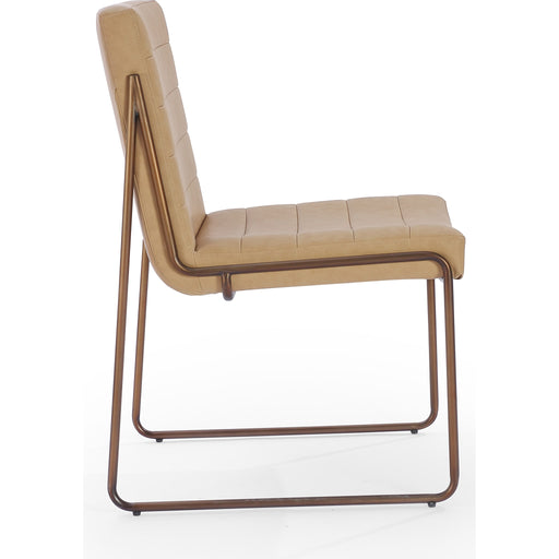 Modus Furniture Madison Metal Frame Dining Chair in Honey Synthetic Leather 655450423437 PWTA63APJ Image 1