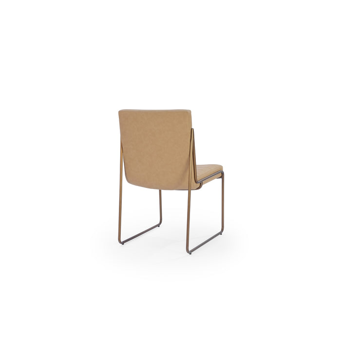 Modus Madison Metal Frame Dining Chair in Honey Synthetic LeatherImage 2