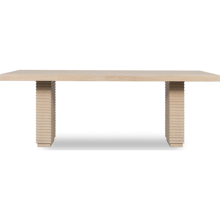 Modus Furniture Magnolia Double Pedestal Wooden Dining Table in Daffodil 655450471667 TKXE61 Main Image