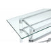 Modus Marilyn Glass Top Dining Server in Polished Stainless Steel and Clear AcrylicImage 1