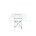 Modus Marilyn Glass Top Dining Table in Polished Stainless Steel and Clear AcrylicImage 4