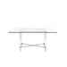 Modus Marilyn Glass Top Dining Table in Polished Stainless Steel and Clear AcrylicMain Image