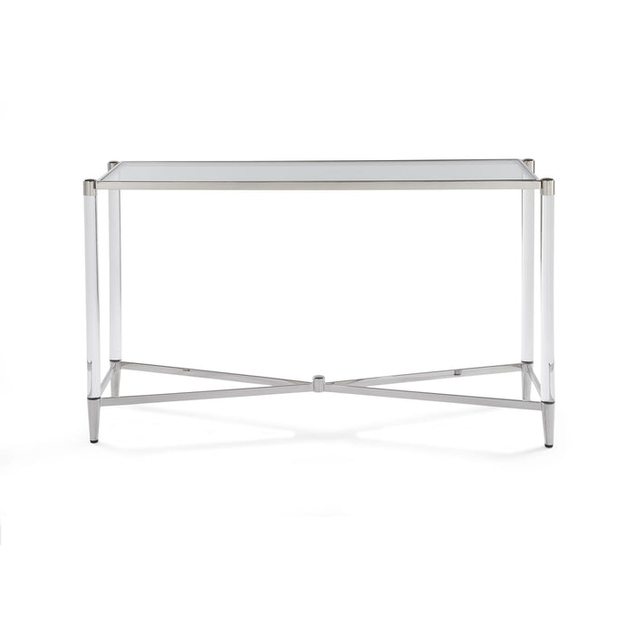 Modus Marilyn Glass Top and Steel Base Rectangular Console TableImage 3