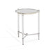 Modus Marilyn Glass Top and Steel Base Round End Table Image 2