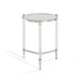 Modus Marilyn Glass Top and Steel Base Round End Table Image 3