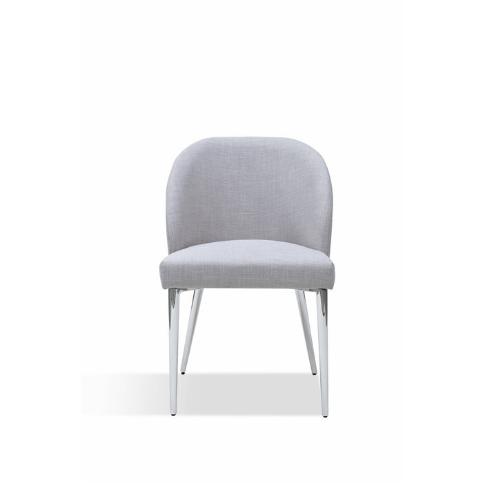 Modus Marilyn Upholstered Dining Chair in Shadow and Polished Stainless Steel Image 4