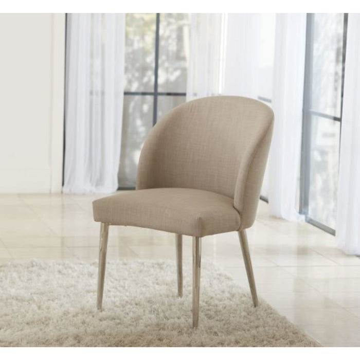 Modus Marilyn Upholstered Dining Chair in Shadow and Polished Stainless Steel Image 6