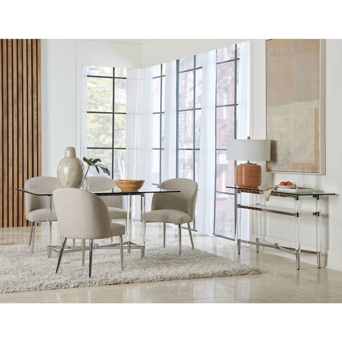 Modus Marilyn Upholstered Dining Chair in Shadow and Polished Stainless SteelImage 7