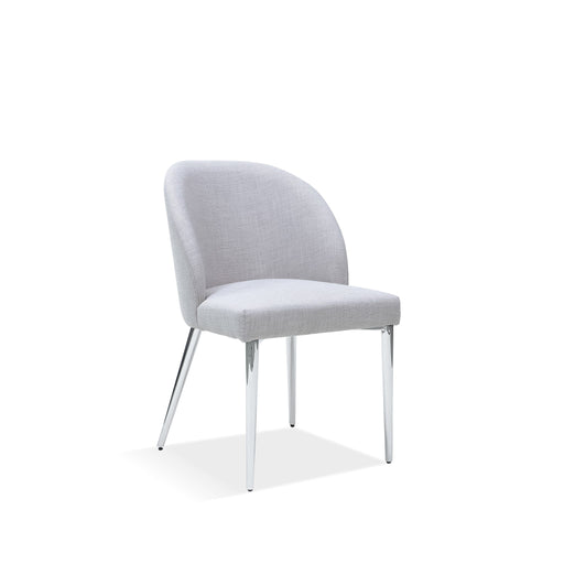 Modus Marilyn Upholstered Dining Chair in Shadow and Polished Stainless Steel Main Image
