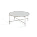Modus Mariyln Glass Top and Steel Base Round Coffee Table Image 3