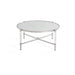 Modus Mariyln Glass Top and Steel Base Round Coffee Table Image 4