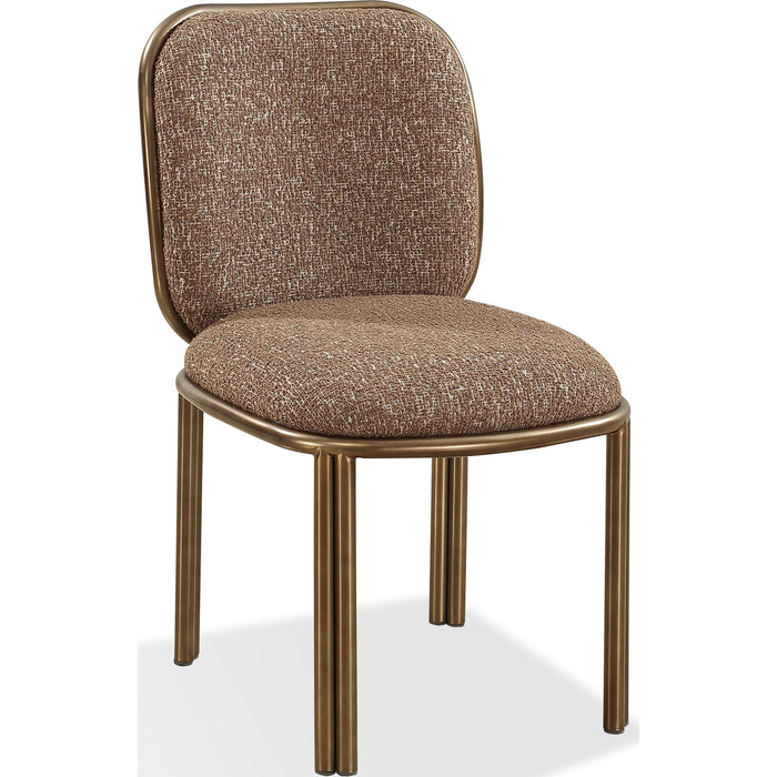 Modus Furniture Mataranka Dining Chair in Giraffe Chenille and Brushed Golden Stainless Steel 655450481895 UTT663 Image 2