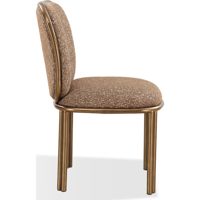 Modus Furniture Mataranka Dining Chair in Giraffe Chenille and Brushed Golden Stainless Steel 655450481895 UTT663 Image 3