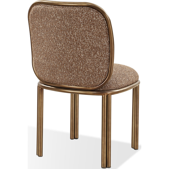 Modus Furniture Mataranka Dining Chair in Giraffe Chenille and Brushed Golden Stainless Steel 655450481895 UTT663 Image 4