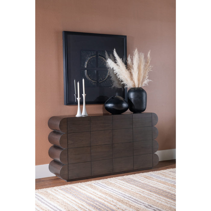 Modus Furniture Mataranka Four Door Walnut Sideboard in Bistre 655450481901 UTT678 Image 3