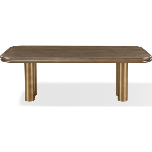 Modus Furniture Mataranka Rectangular Dining Table in Bistre and Brushed Golden Stainless Steel 655450481796 UTT660 Image 1