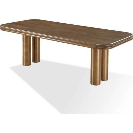 Modus Furniture Mataranka Rectangular Dining Table in Bistre and Brushed Golden Stainless Steel 655450481796 UTT660 Image 2