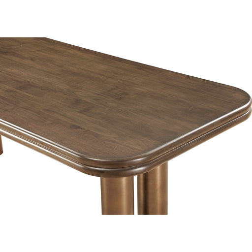 Modus Furniture Mataranka Rectangular Dining Table in Bistre and Brushed Golden Stainless Steel 655450481796 UTT660 Image 3