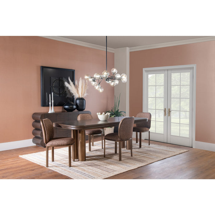 Modus Furniture Mataranka Rectangular Dining Table in Bistre and Brushed Golden Stainless Steel 655450481796 UTT660 Image 6