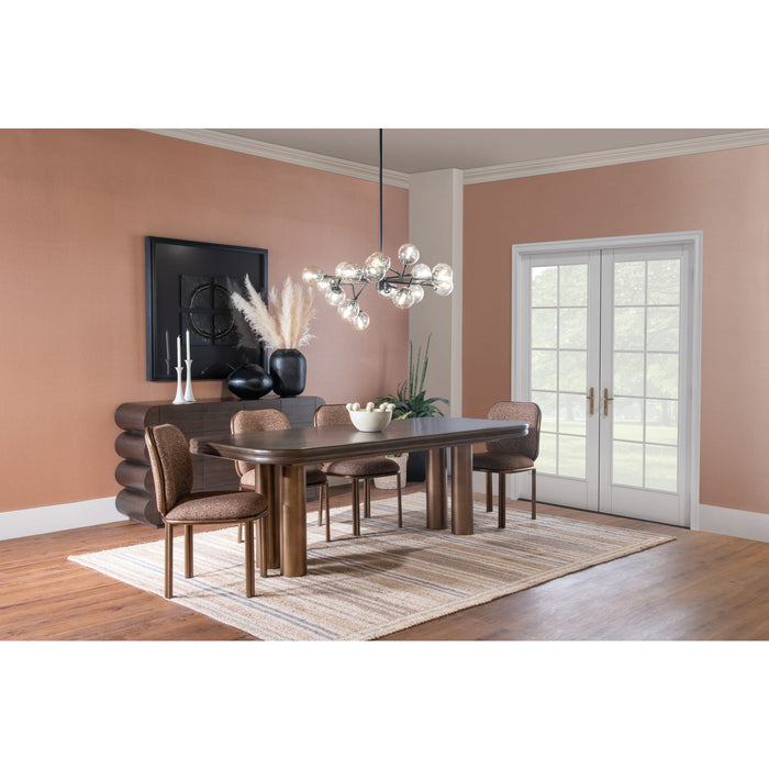 Modus Furniture Mataranka Rectangular Dining Table in Bistre and Brushed Golden Stainless Steel 655450481796 UTT660 Image 7