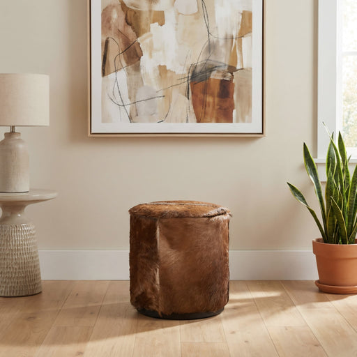 Modus Furniture Matola Small Rd Ottoman  Acrn 655450473494 TSXR88S Main Image