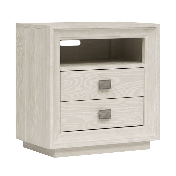 Modus Maxime Two Drawer USB-Charging Nightstand in Ash Image 1