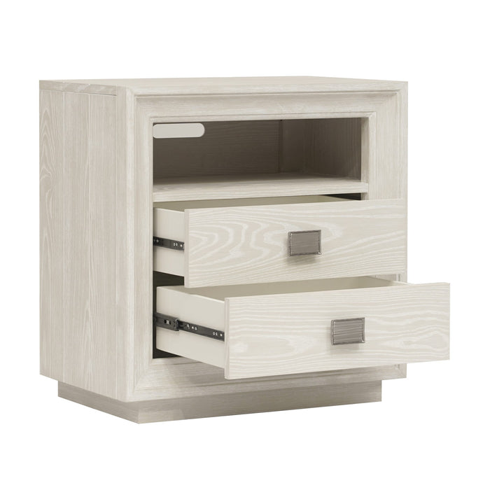 Modus Maxime Two Drawer USB-Charging Nightstand in Ash Image 5
