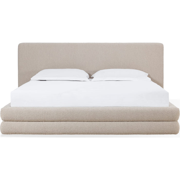 Modus Furniture Maya Upholstered Platform Bed in Brun Boucle  QCTLH  Image 4