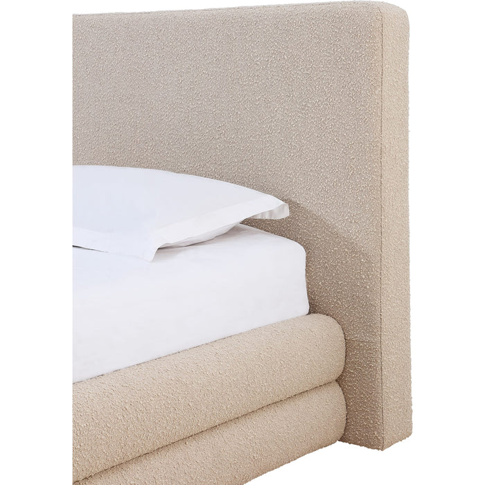 Modus Furniture Maya Upholstered Platform Bed in Brun Boucle  QCTLH  Image 6