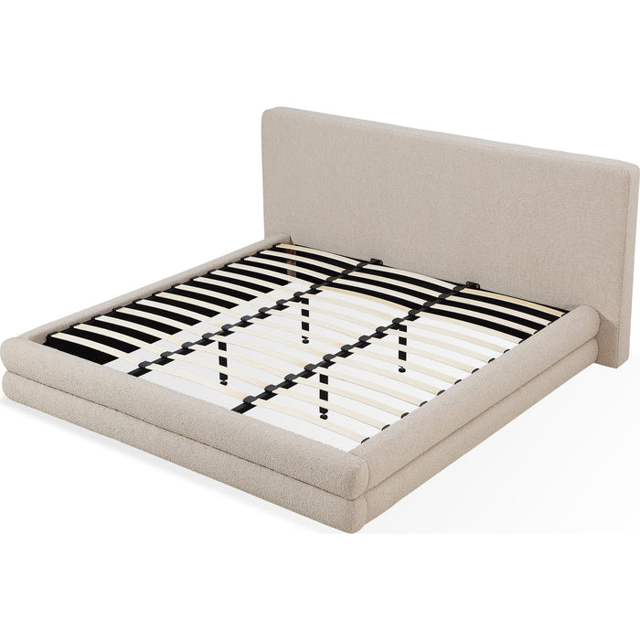Modus Furniture Maya Upholstered Platform Bed in Brun Boucle  QCTLH  Image 8