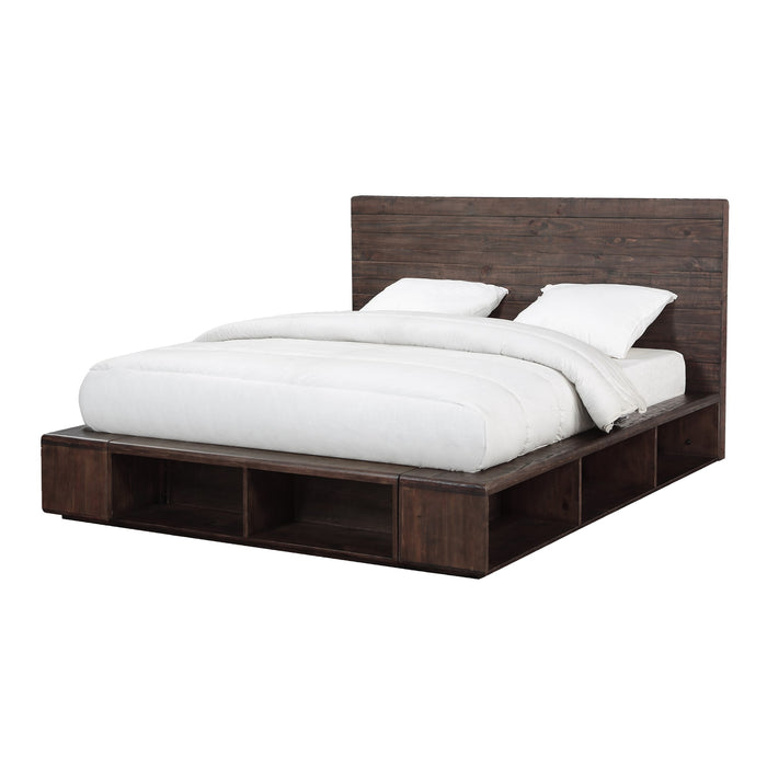 Modus McKinney Solid Wood Low Platform Storage Bed in Espresso PineImage 2