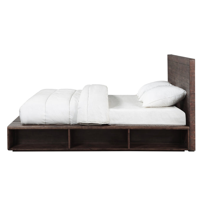 Modus McKinney Solid Wood Low Platform Storage Bed in Espresso PineImage 4