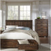 Modus Furniture Meadow Five Drawer Solid Wood Chest in Brick Brown (2024) 655450432453 3F4184A Image 1