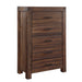 Modus Meadow Five Drawer Solid Wood Chest in Brick Brown (2024)Image 3