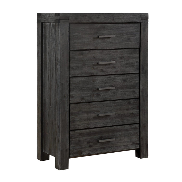 Modus Meadow Five Drawer Solid Wood Chest in Graphite (2024) Image 2