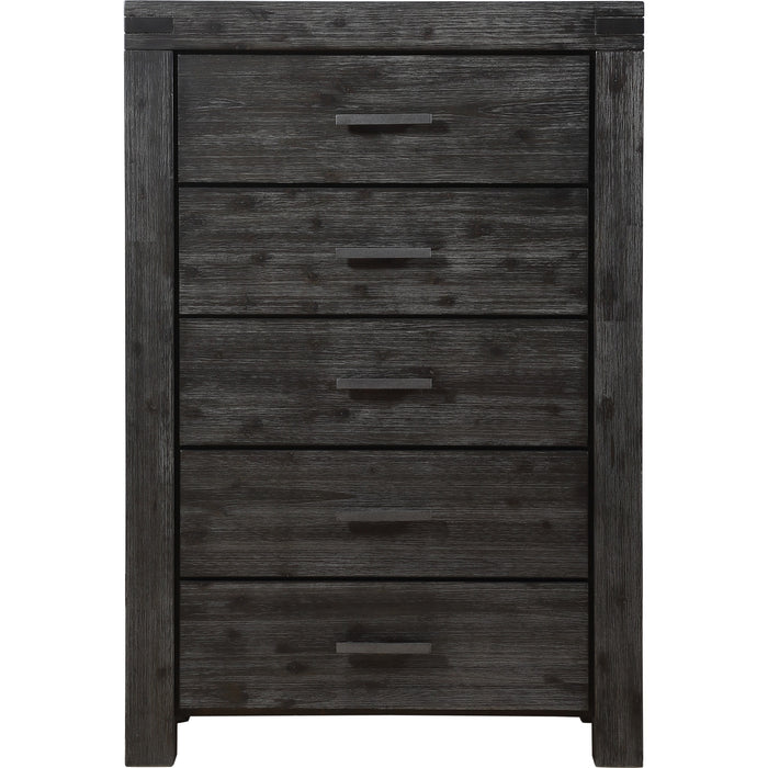Modus Furniture Meadow Five Drawer Solid Wood Chest in Graphite (2024) 655450432477 3FT384A Image 3