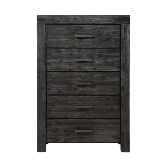 Modus Meadow Five Drawer Solid Wood Chest in Graphite (2024)Image 3