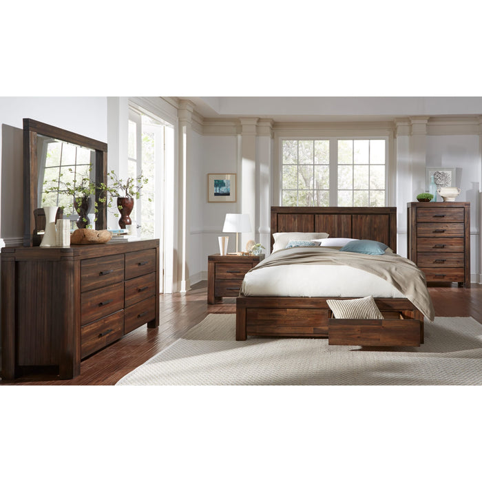 Modus Furniture Meadow Six Drawer Solid Wood Dresser in Brick Brown (2024) 655450432446 3F4182A Image 2