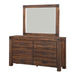 Modus Meadow Six Drawer Solid Wood Dresser in Brick Brown (2024) Image 4