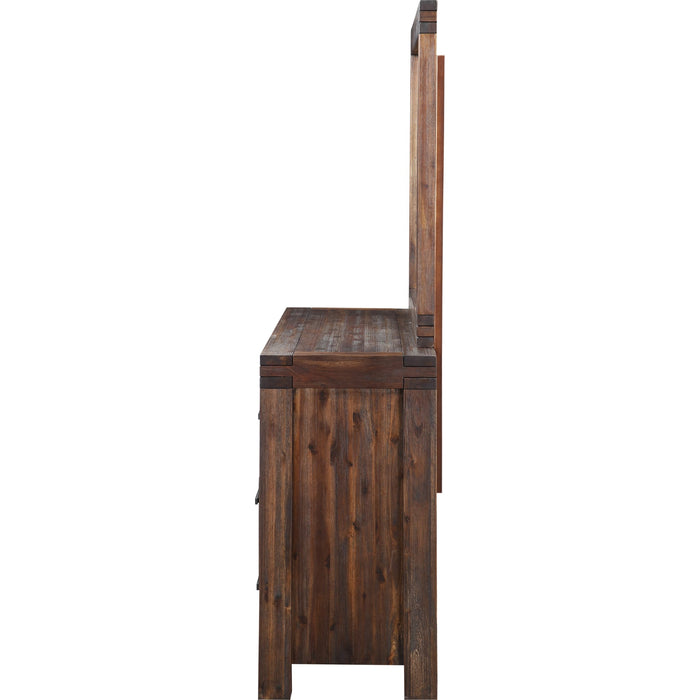 Modus Furniture Meadow Six Drawer Solid Wood Dresser in Brick Brown (2024) 655450432446 3F4182A Image 5