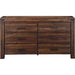 Modus Furniture Meadow Six Drawer Solid Wood Dresser in Brick Brown (2024) 655450432446 3F4182A Image 6