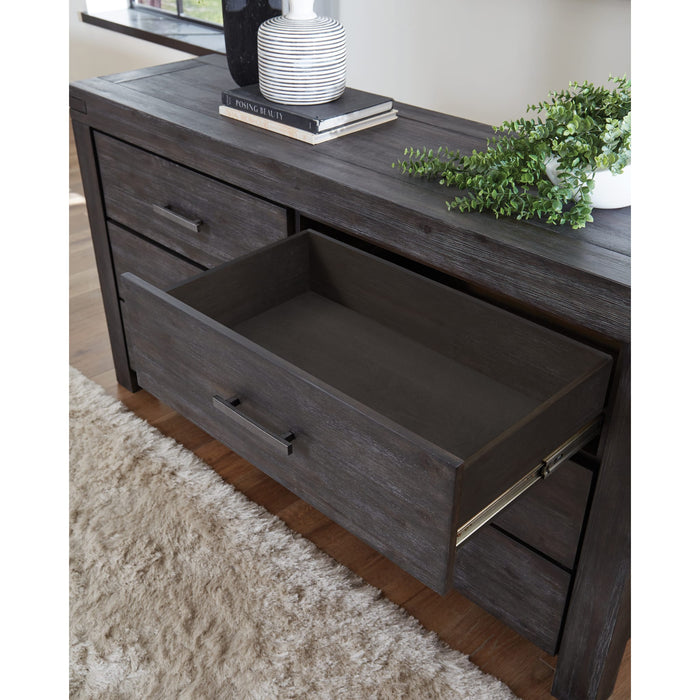 Modus Meadow Six Drawer Solid Wood Dresser in GraphiteImage 3