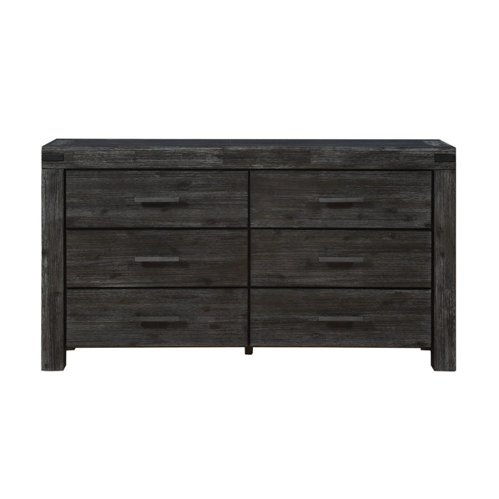 Modus Meadow Six Drawer Solid Wood Dresser in GraphiteImage 5