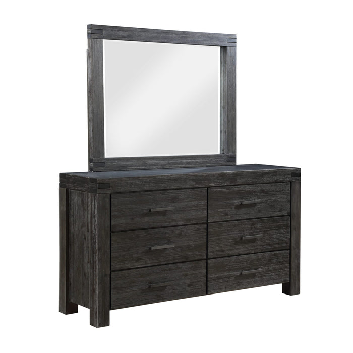 Modus Meadow Six Drawer Solid Wood Dresser in GraphiteImage 6