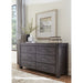 Modus Meadow Six Drawer Solid Wood Dresser in GraphiteMain Image